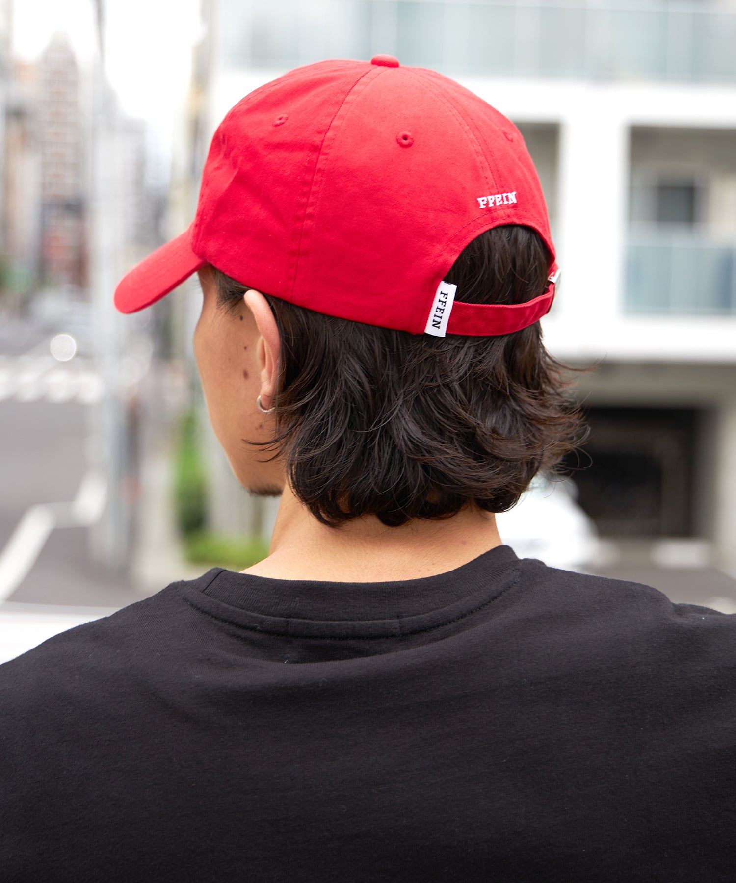 アートロゴ刺繍キャップ / 深めキャップ レッド