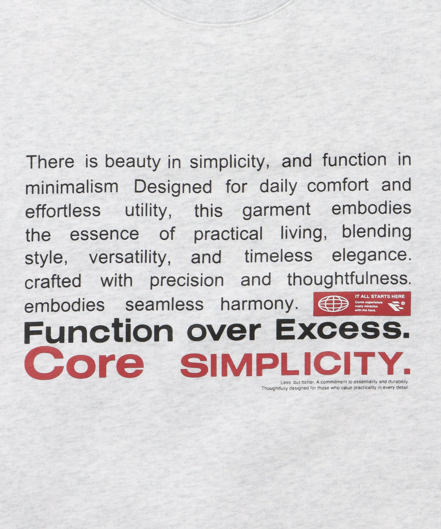 ヘビーウエイトメッセージスウェット / 裏起毛 スウェット クルーネック ワンポイント プリント アッシュグレー