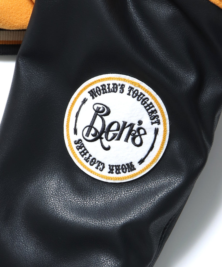 BD STADIUM JACKET / 刺繍 ワッペン OLD オーバーサイズ レトロ アメカジ スケーター 90年代 オレンジ