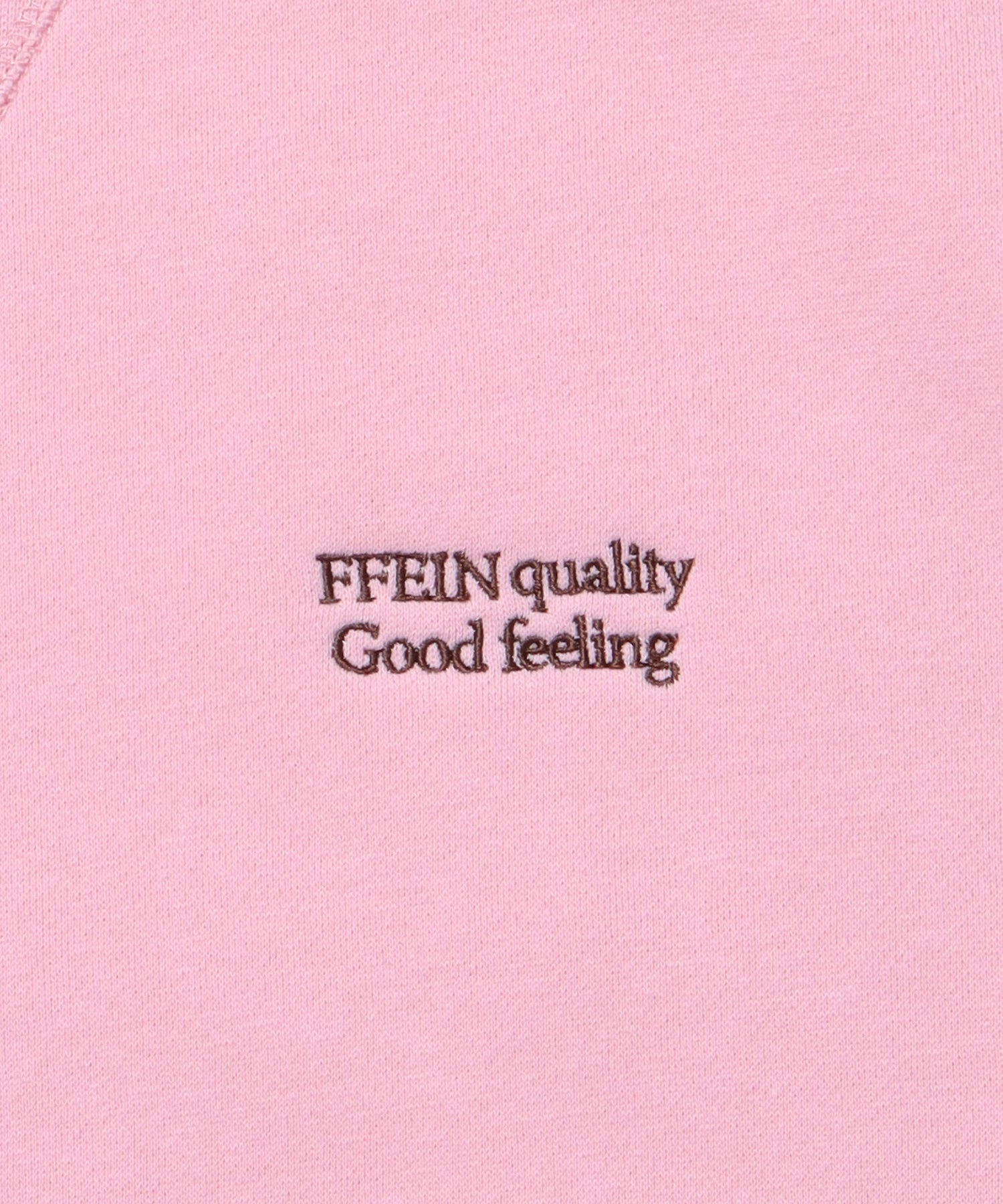 ワンポイントロゴプルオーバースウェット / 刺繍 ワンポイント シンプル ノームコア 綺麗目 シティガール シティボーイ 裏起毛 ピンク