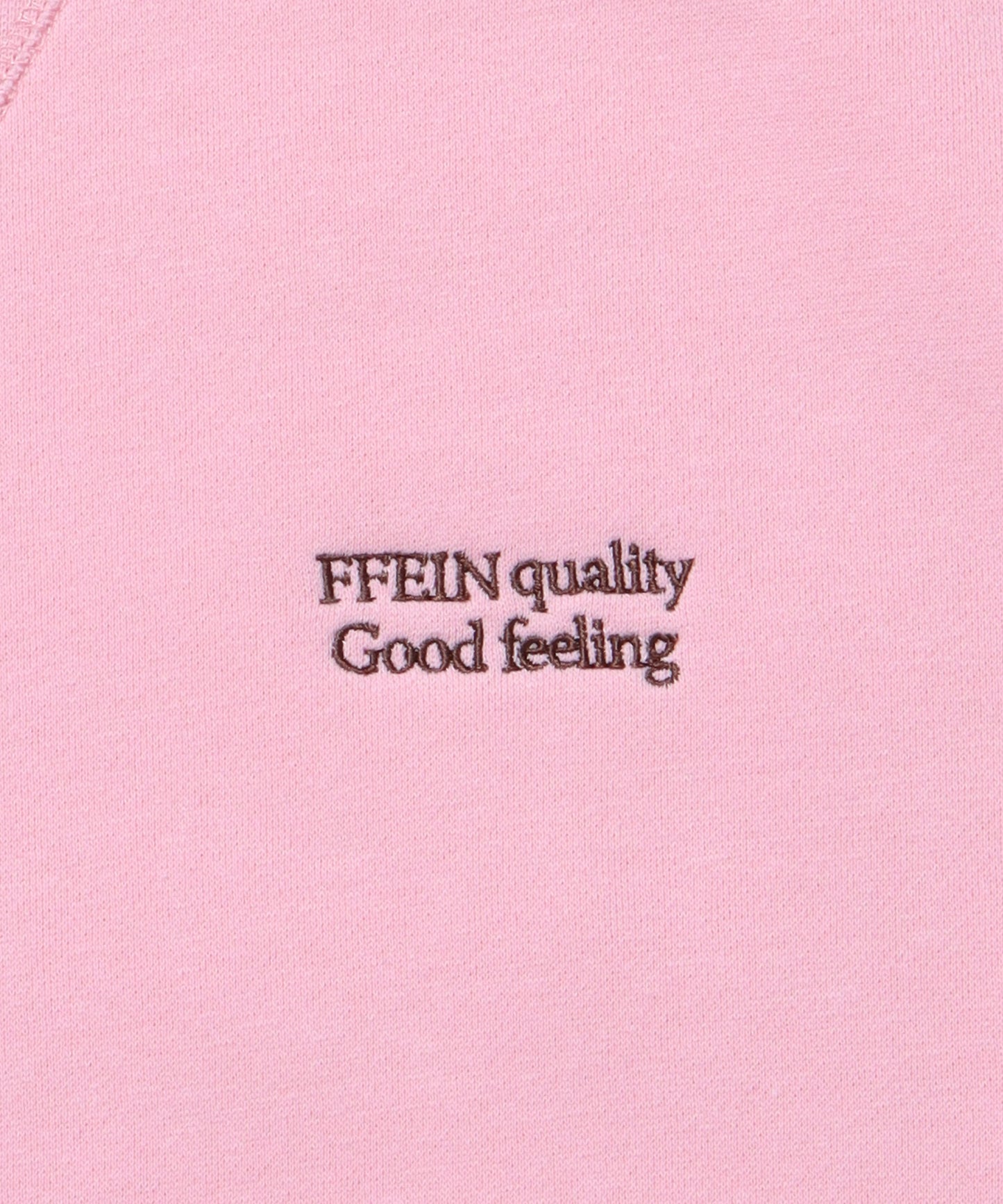 ワンポイントロゴプルオーバースウェット / 刺繍 ワンポイント シンプル ノームコア 綺麗目 シティガール シティボーイ 裏起毛 ピンク