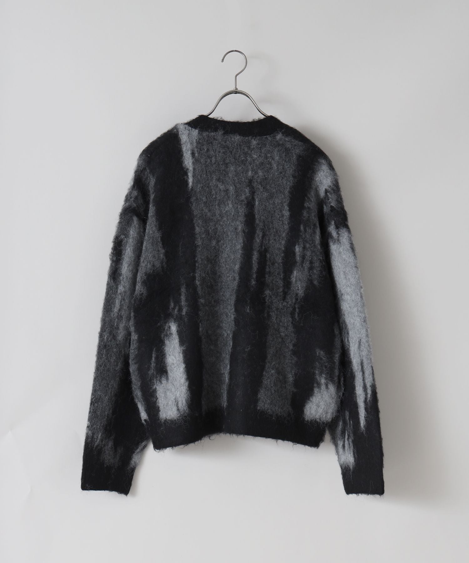 【FFEIN(フェイン)】モヘアライク総柄ルーズニットカーディガン 柄80