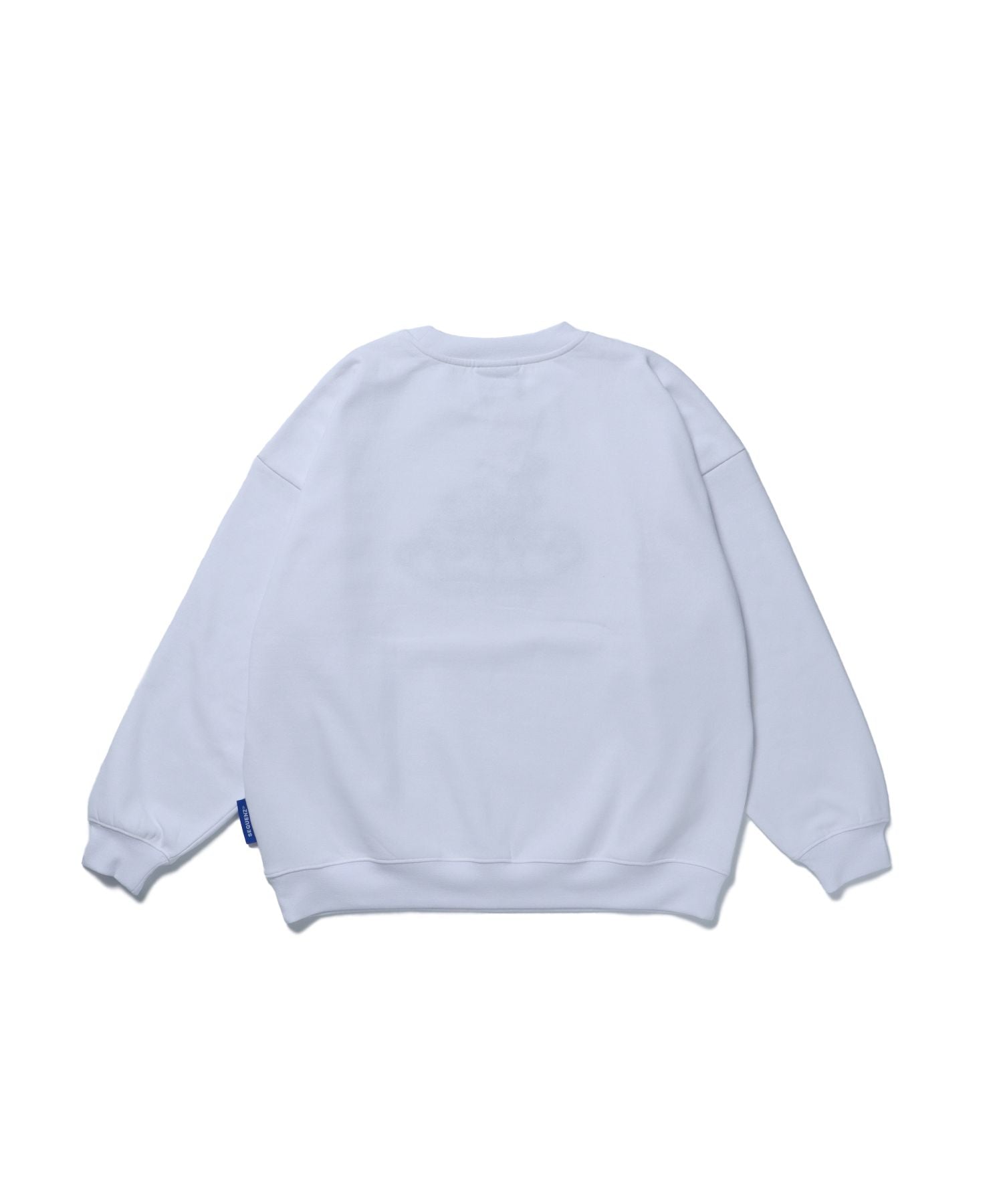 【SEQUENZ】 GHOST IN DA HOUSE C/N SWEAT / ワッペン オーバーサイズ クルーネック スウェット ホワイト