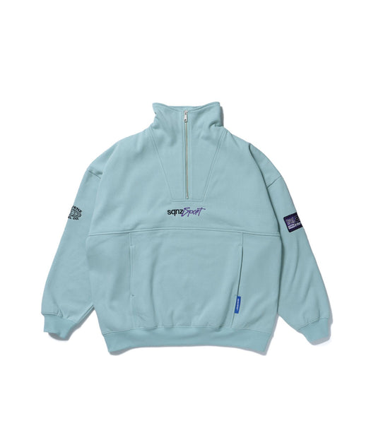 美品 C.E. fleece half zip sweat古着 刺繍ロゴ-