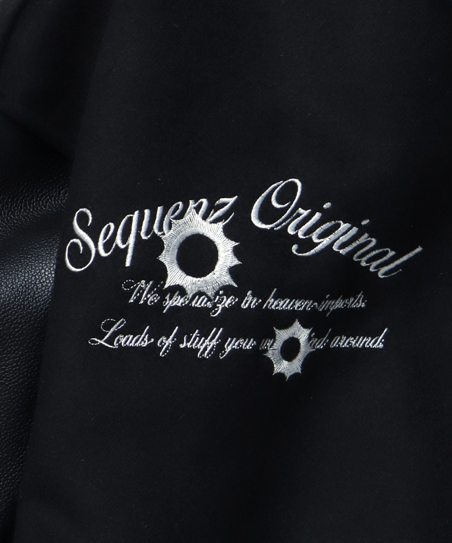 DARKNESS STADIUM JACKET / レザー 刺繍 ワッペン スタジアムジャンパー スタジャン ブラック