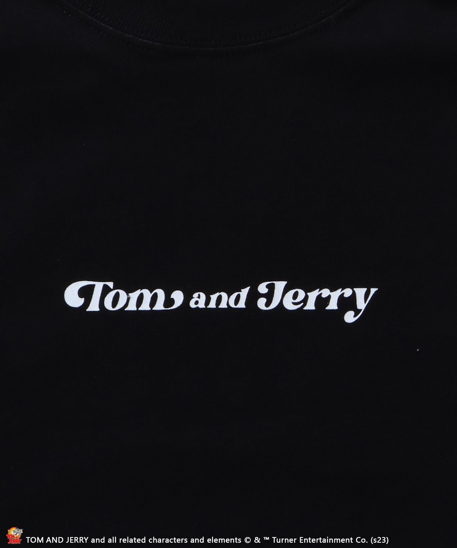 【SEQUENZ】 TOM and JERRY STAFF FAKE LAYERD L/S TEE / トムとジェリー ロンT ビックサイズ キャラクター 重ね着 バックプリント ブラック