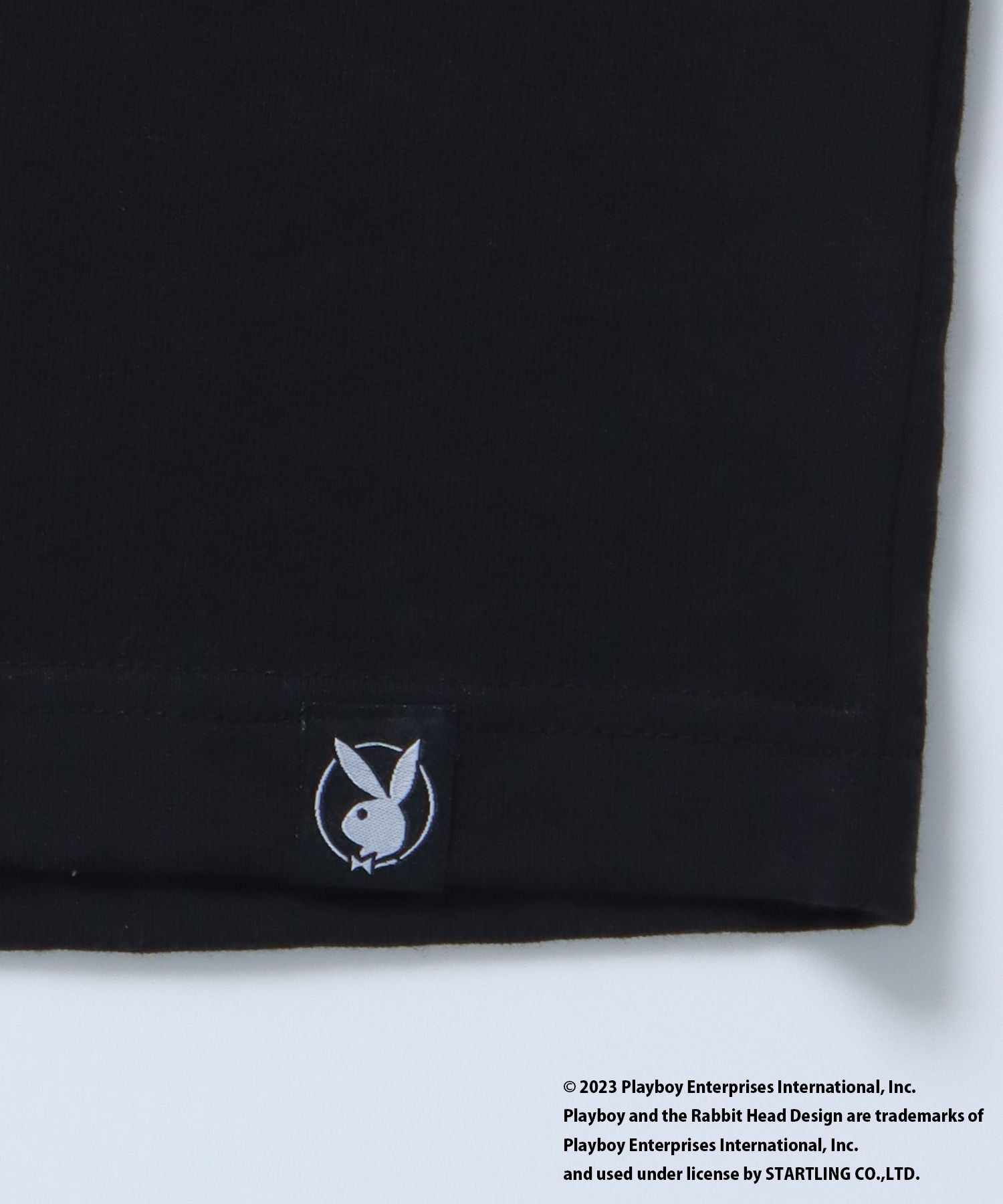 【SEQUENZ】 PLAYBOY RAGLAN L/S TEE / プレイボーイ ラグラン ロンT ビックサイズ プリント アート ブラック