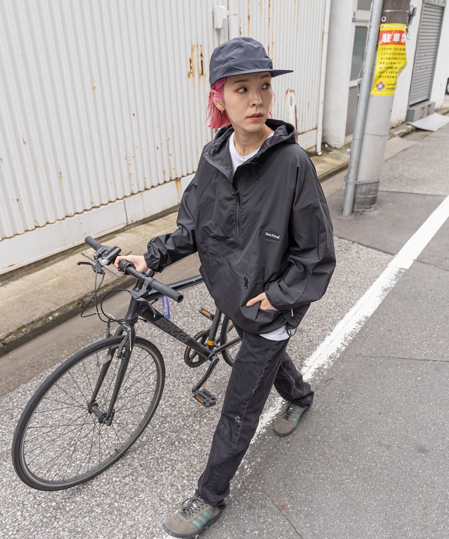 【BEN DAVIS(ベンデイビス)】 BD ANORAK JACKET / アノラック アウトドア レトロ スポーツ ブラック
