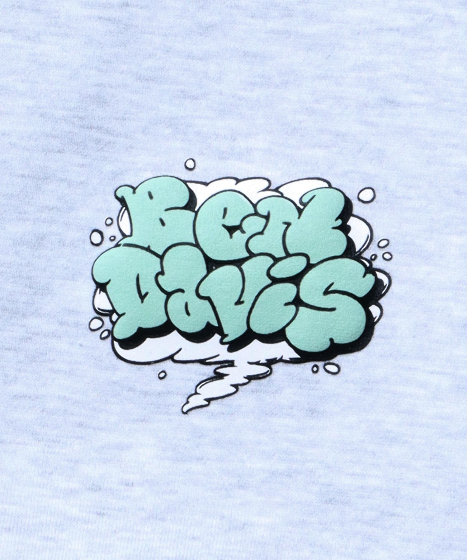 【BEN DAVIS(ベンデイビス)】 SMOKE LOGO CREW / スモーキング プリント スウェット 発泡プリント クルーネック バブル オフホワイト