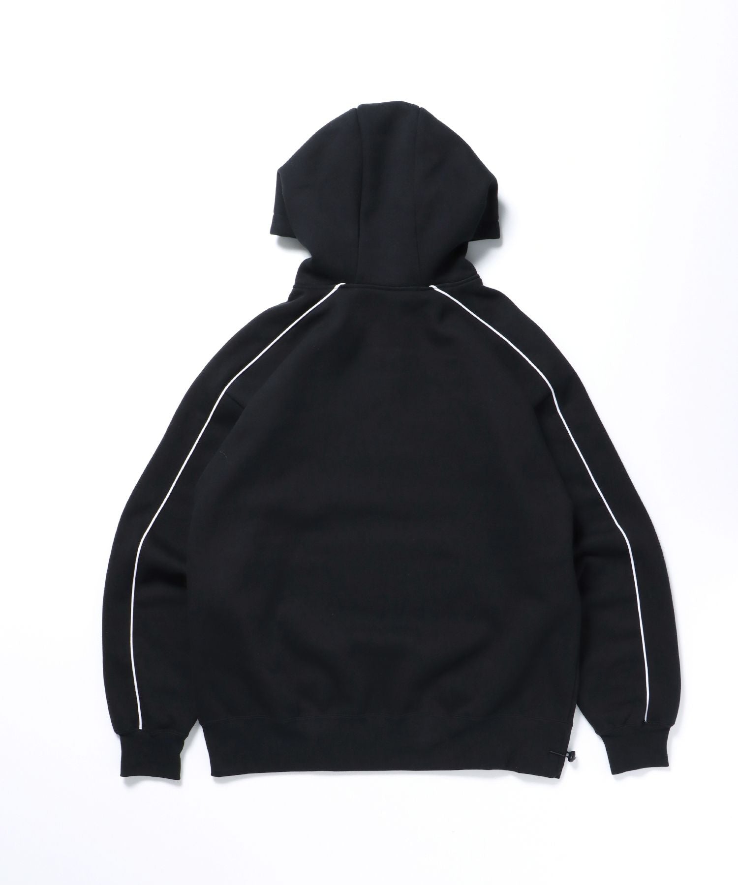 【BEN DAVIS(ベンデイビス)】 TECH DETAILED H/Z HOODIE / ビッグ ハーフジップ スウェット テック スポーツ パーカー ブラック