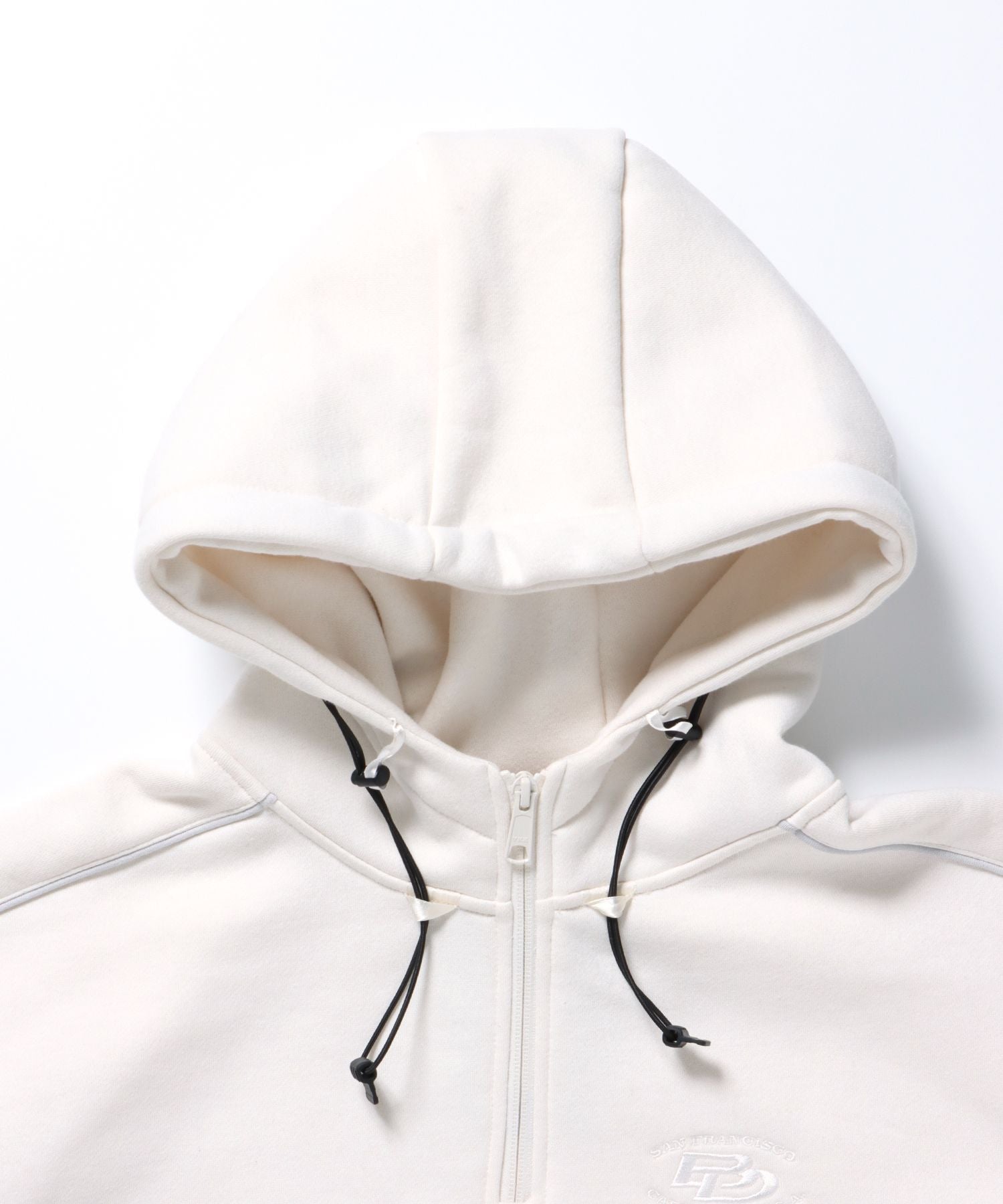 【BEN DAVIS(ベンデイビス)】 TECH DETAILED H/Z HOODIE / ビッグ ハーフジップ スウェット テック スポーツ パーカー ライトグレー