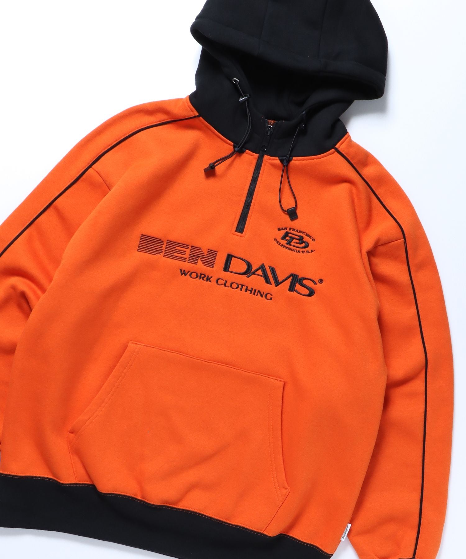 BEN DAVIS(ベンデイビス)】 TECH DETAILED H/Z HOODIE / ビッグ