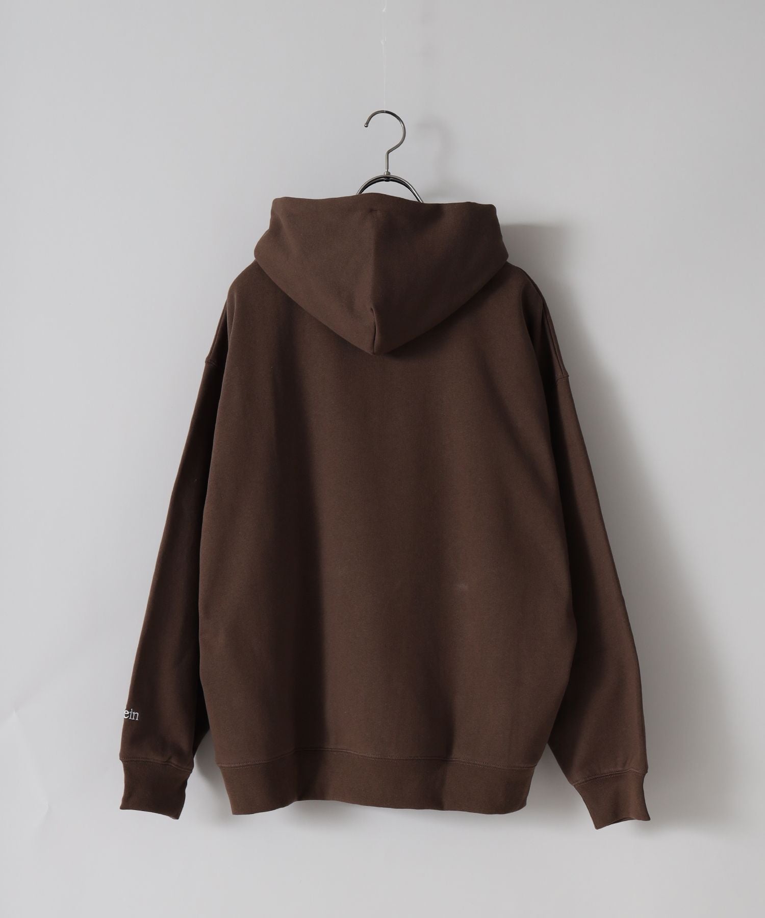 【FFEIN】クラシックロゴオーバーサイズプルパーカー ダークブラウン