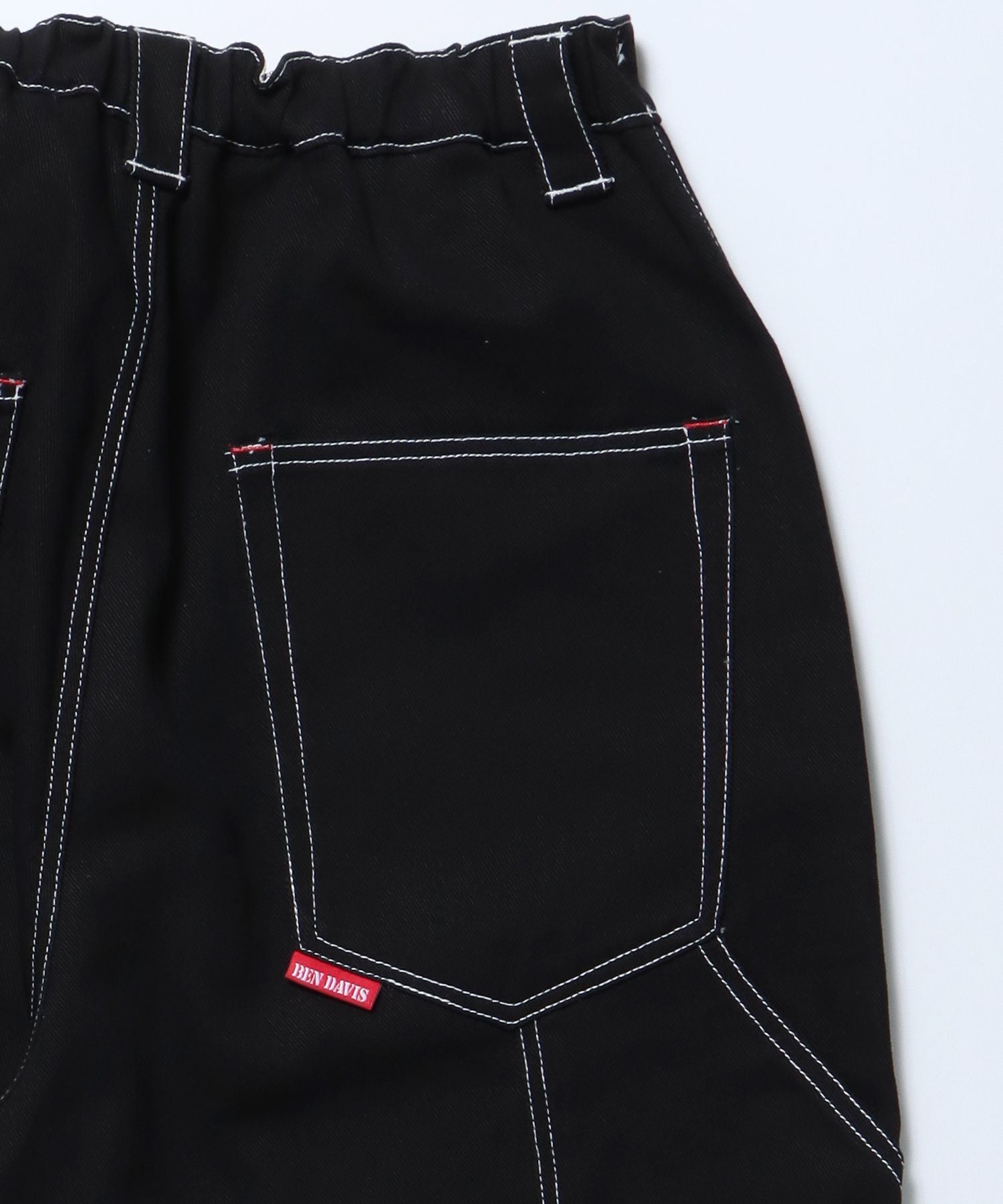 EMBRO PAINTER PANTS / 配色 刺繍 ストレート ワイドシルエット ワーク ブラック