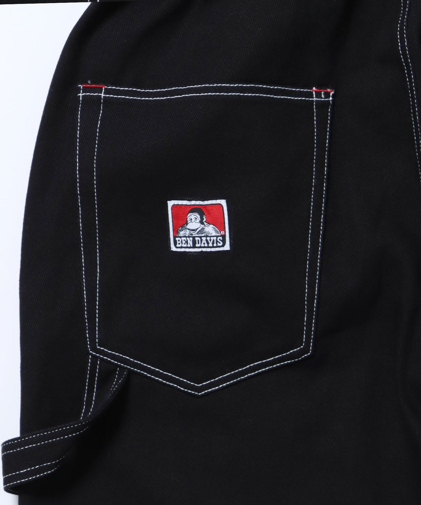 EMBRO PAINTER PANTS / 配色 刺繍 ストレート ワイドシルエット ワーク ブラック