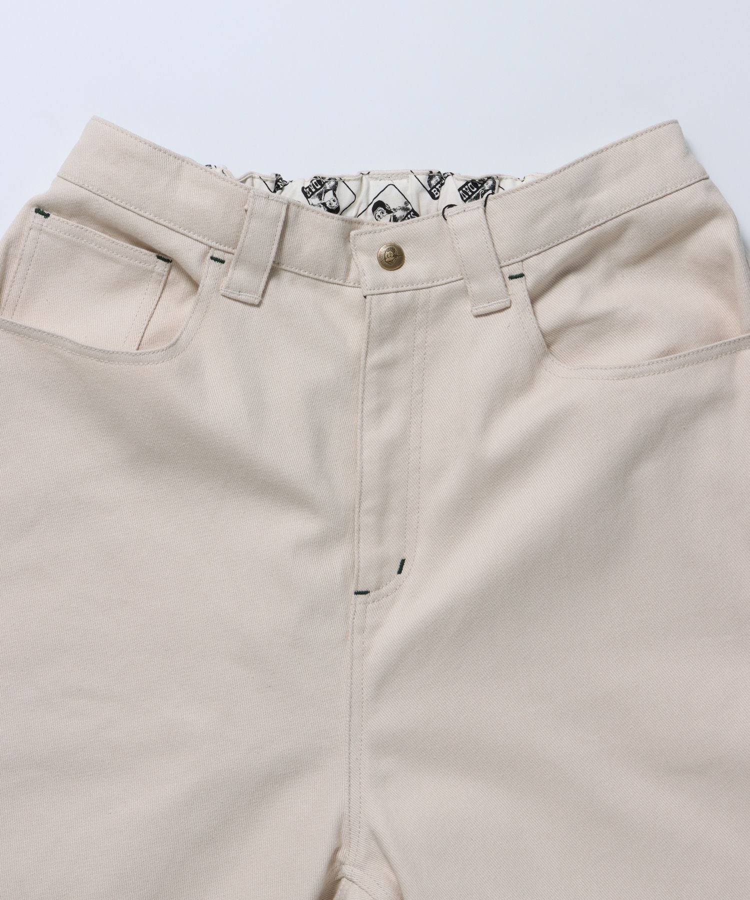 EMBRO PAINTER PANTS / 配色 刺繍 ストレート ワイドシルエット ワーク アイボリー