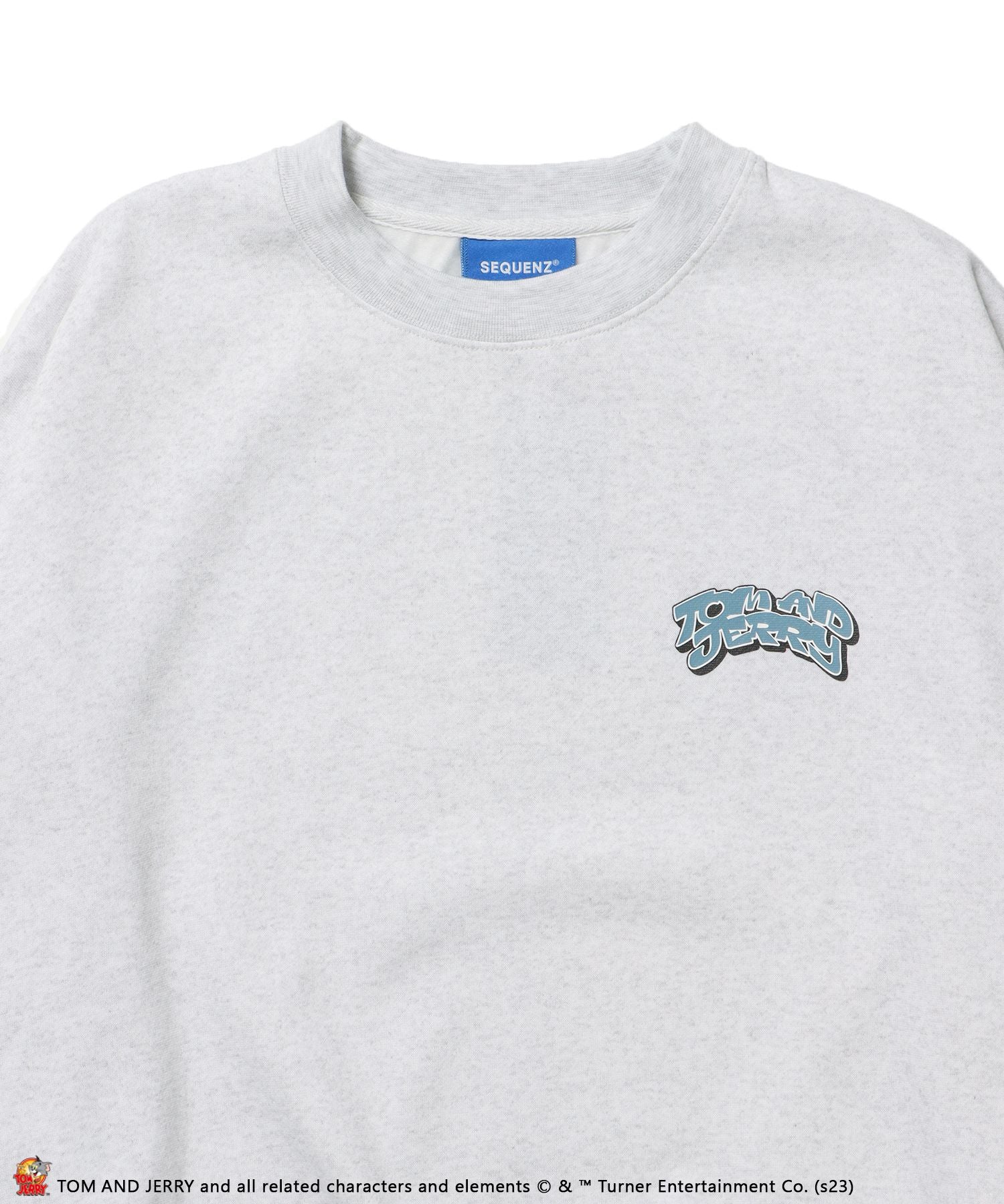 TOM and JERRY TEC STYLE C/N SWET / トムとジェリー ストリート 古着風 ロゴ ペアコーデ クルーネック スウェット アイボリー