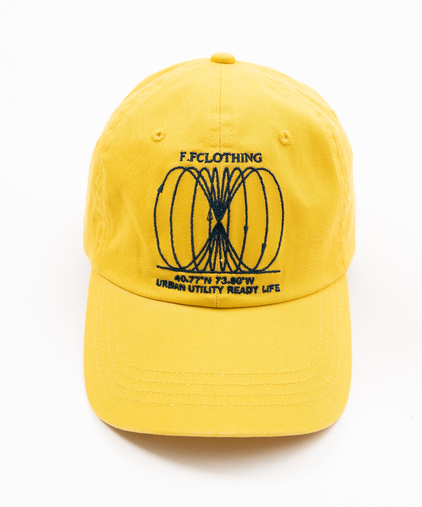 アートロゴ刺繍キャップ / 深めキャップ イエロー