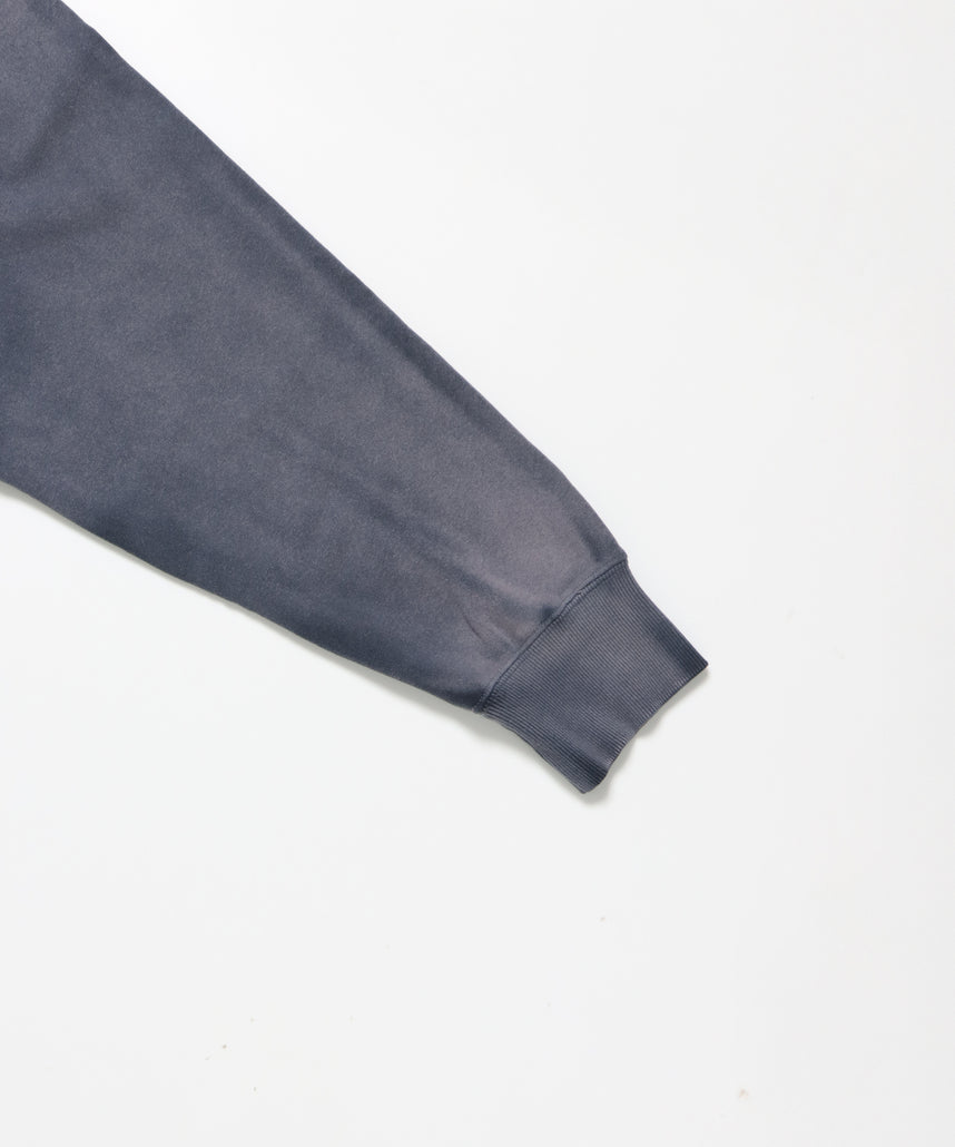 70'S FIT F-SLEEVE CREW / 加工 裏起毛 クルーネック スウェット ラグラン 短丈 裏毛 ネイビー