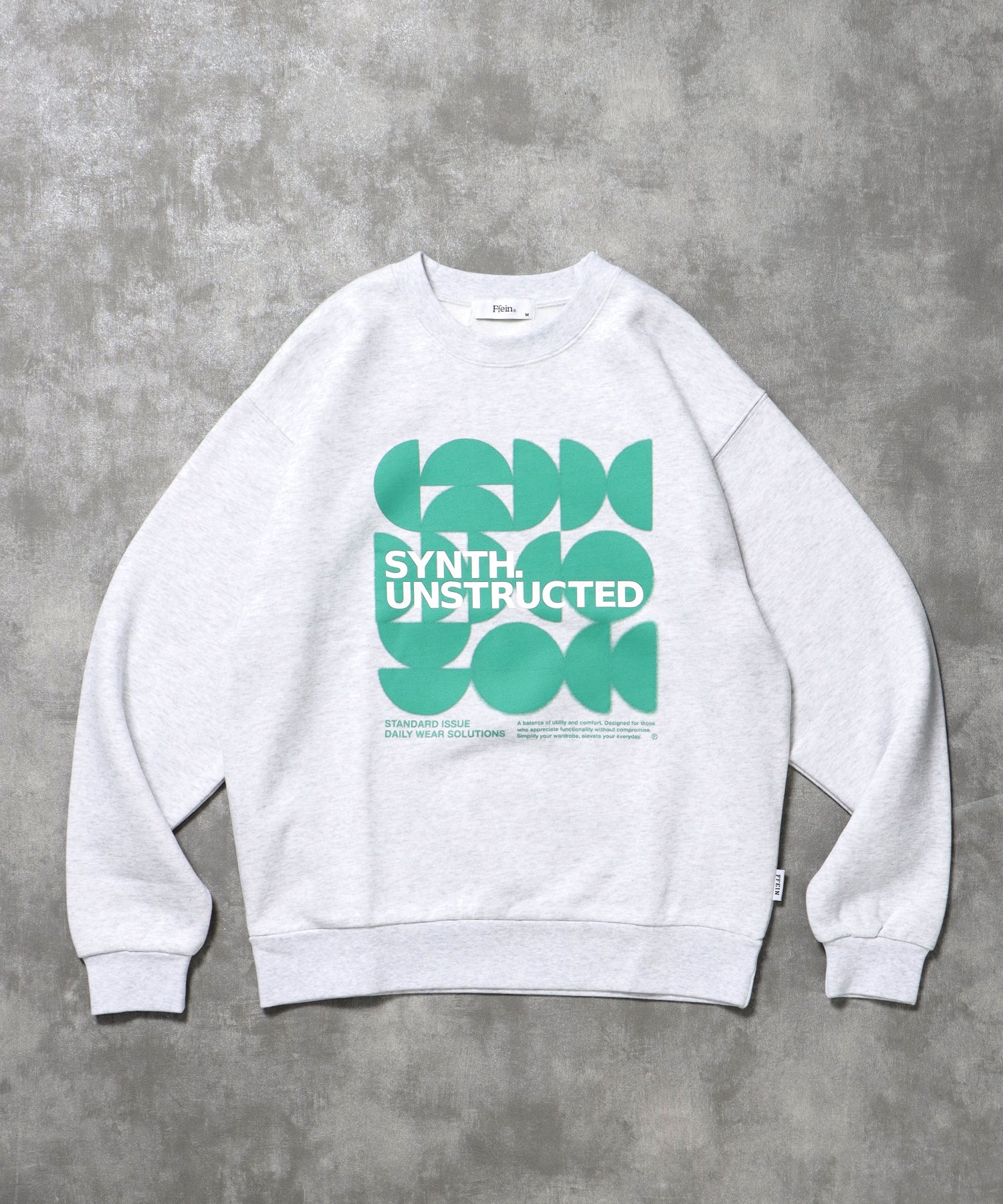 ヘビーウエイトぼかしアートスウェット / 裏起毛 スウェット クルーネック アート プリント アッシュグレー