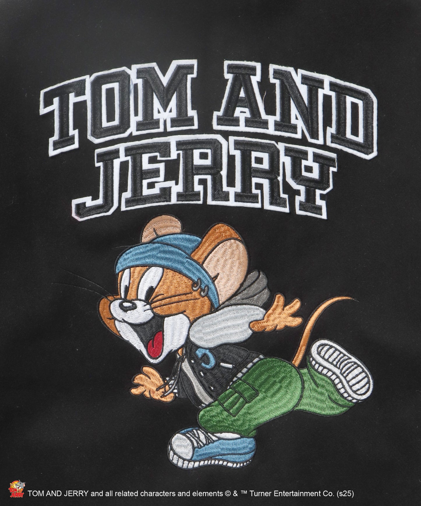 TJ 2025 STADIUM JACKET / オーバーサイズ ビッグシルエット 刺繍 アウター ジャケット ブラック