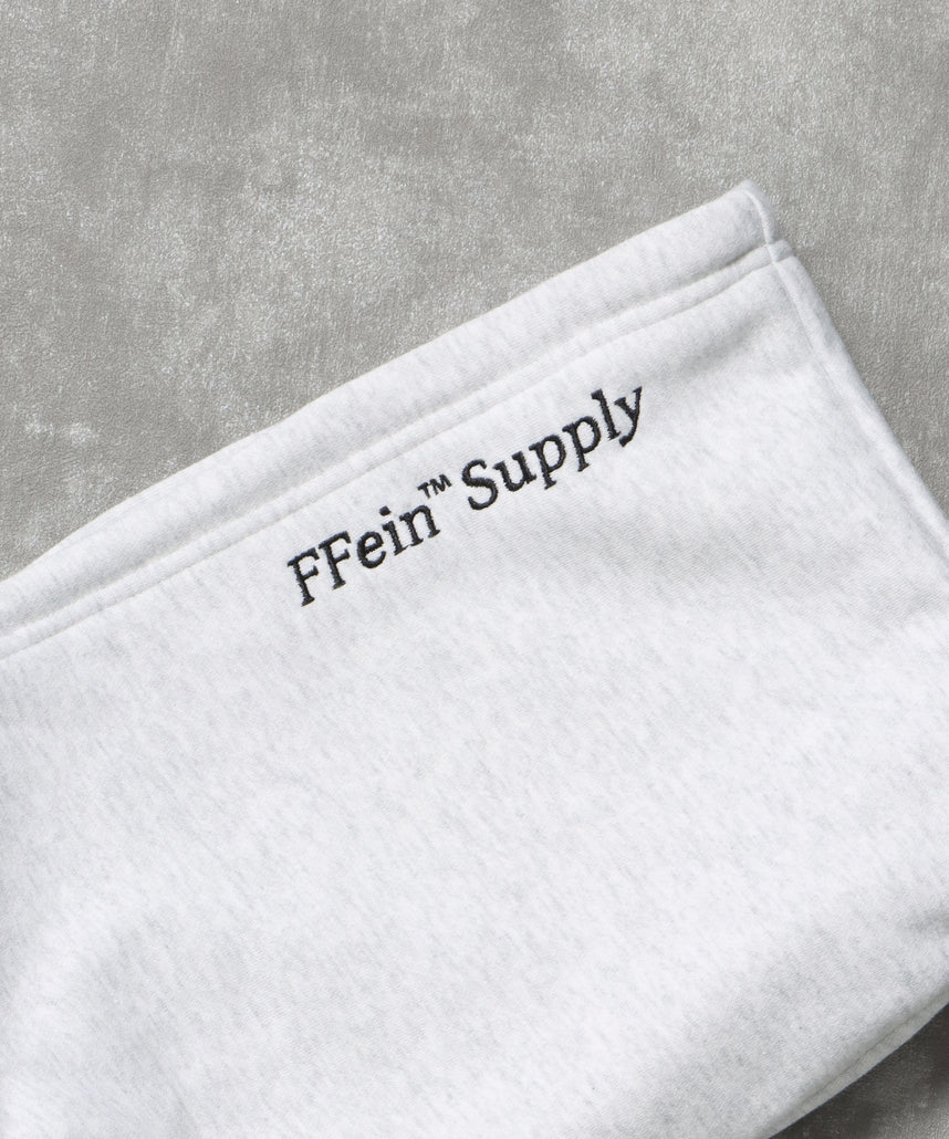 ヘビーウエイトフード刺繍ロゴジップパーカー / パーカー 裏起毛 ジップ 刺繍 ロゴ フーディ ダブルジップ アッシュグレー