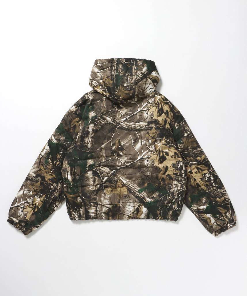 WORKERS PARKA / ジップパーカー フーディ 中綿 キルト ワークジャケット ダブルジップ 柄80