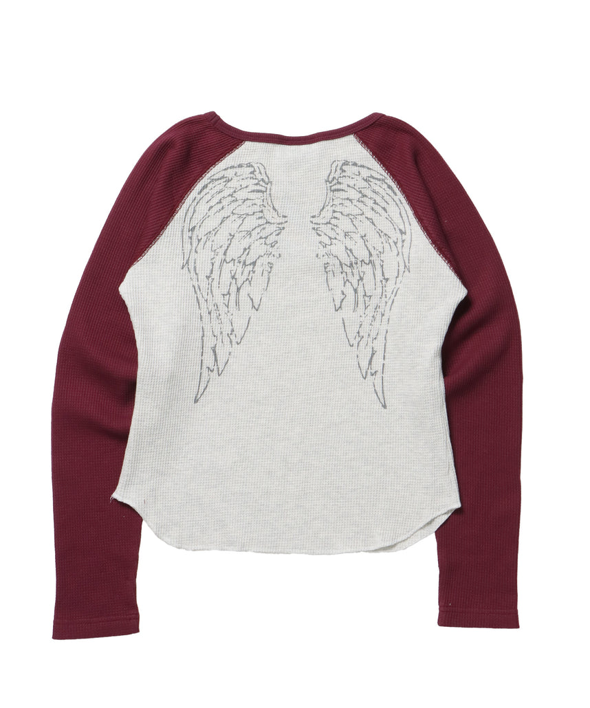 ※WEB限定 / エンジェルプリントサーマルロンT / sqnz angel thermal ワイン