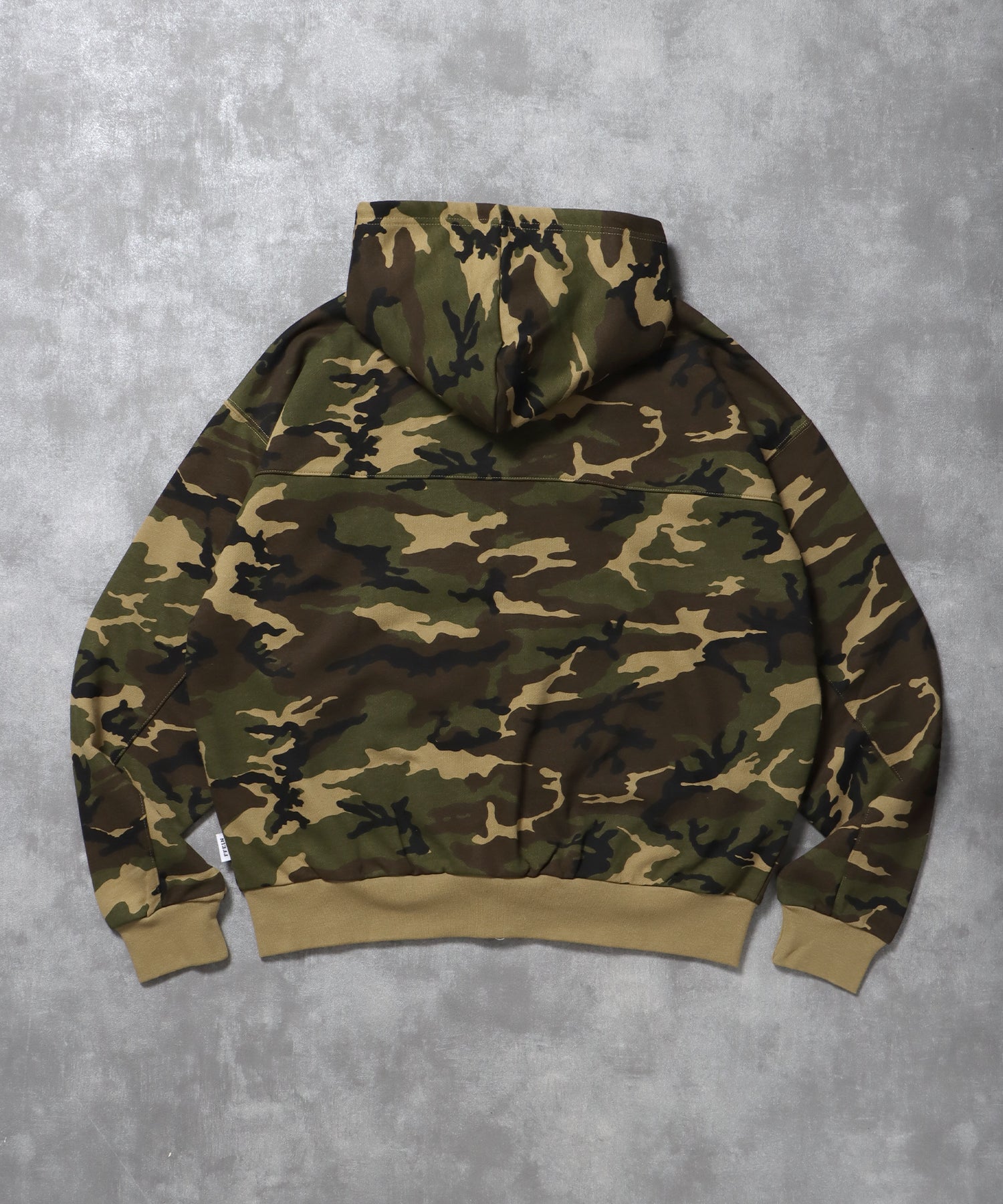 切り替えリベットジップパーカー 12oz / リベット ジップ パーカー 裏毛 フーディ 柄80