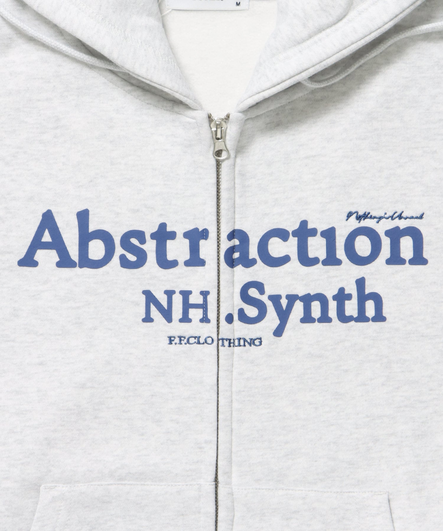 ヘビーウエイト2段ロゴZIPパーカー / パーカー 裏起毛 ジップ 刺繍 ロゴ フーディ ダブルジップ アッシュグレー