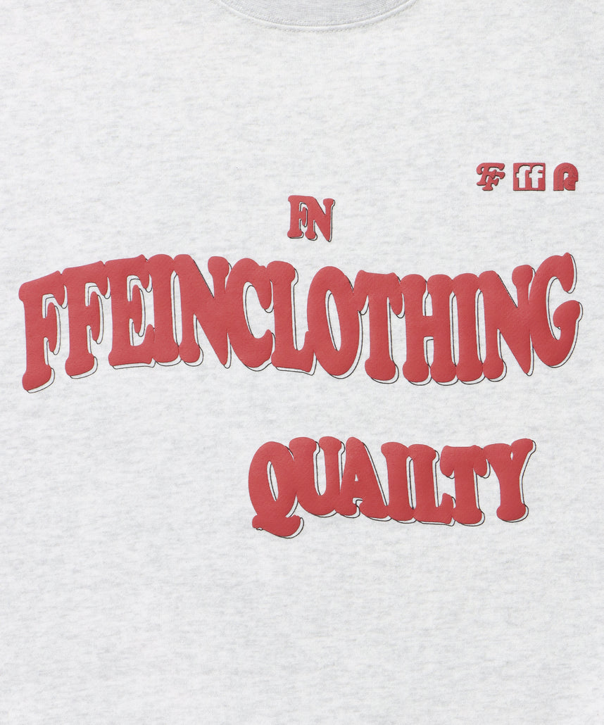 ヘビーウエイトウェーブロゴスウェット / 裏起毛 スウェット クルーネック ワンポイント プリント アッシュグレー