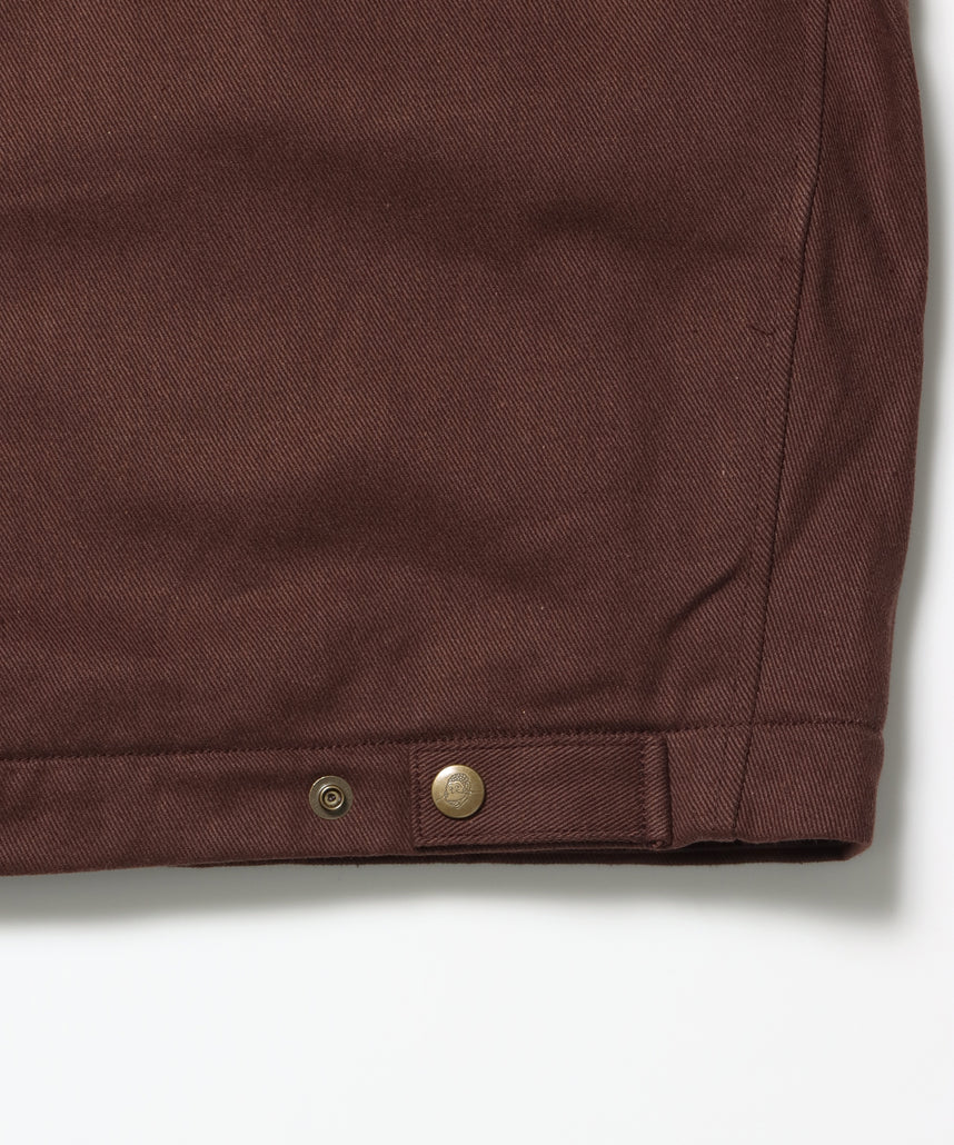 PADDED EISENHOWER JACKET / オーバーサイズ ビッグシルエット ジャケット アウター 中綿 ジップ ブラウン