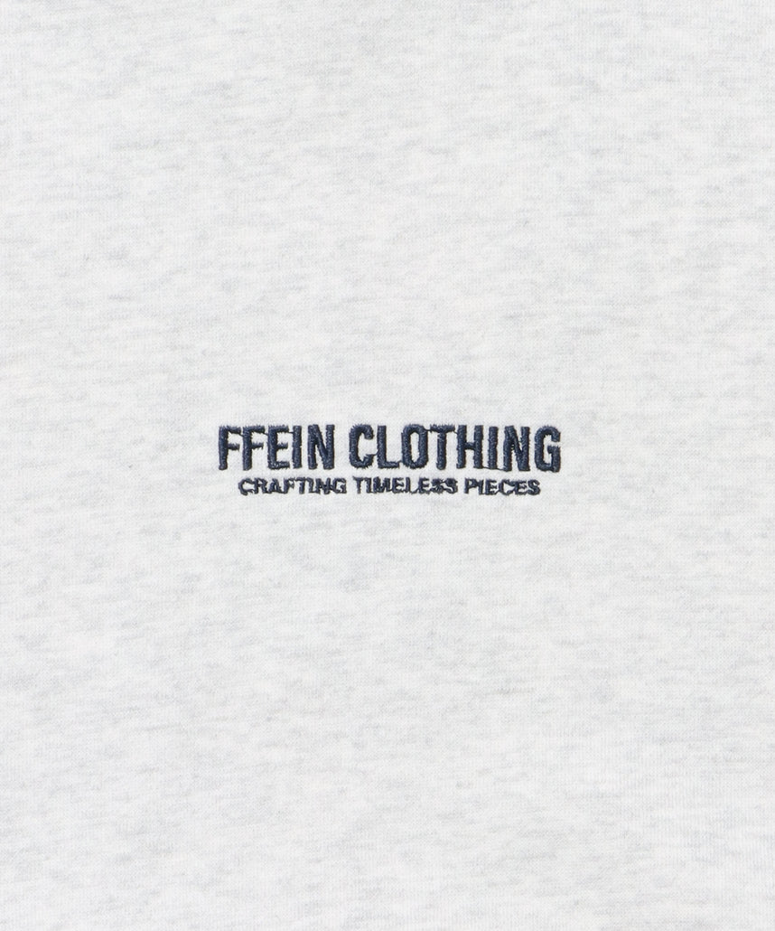 ヘビーウエイトセンターミニロゴジップパーカー / パーカー 裏起毛 ジップ 刺繍 ロゴ フーディ ダブルジップ アッシュグレー