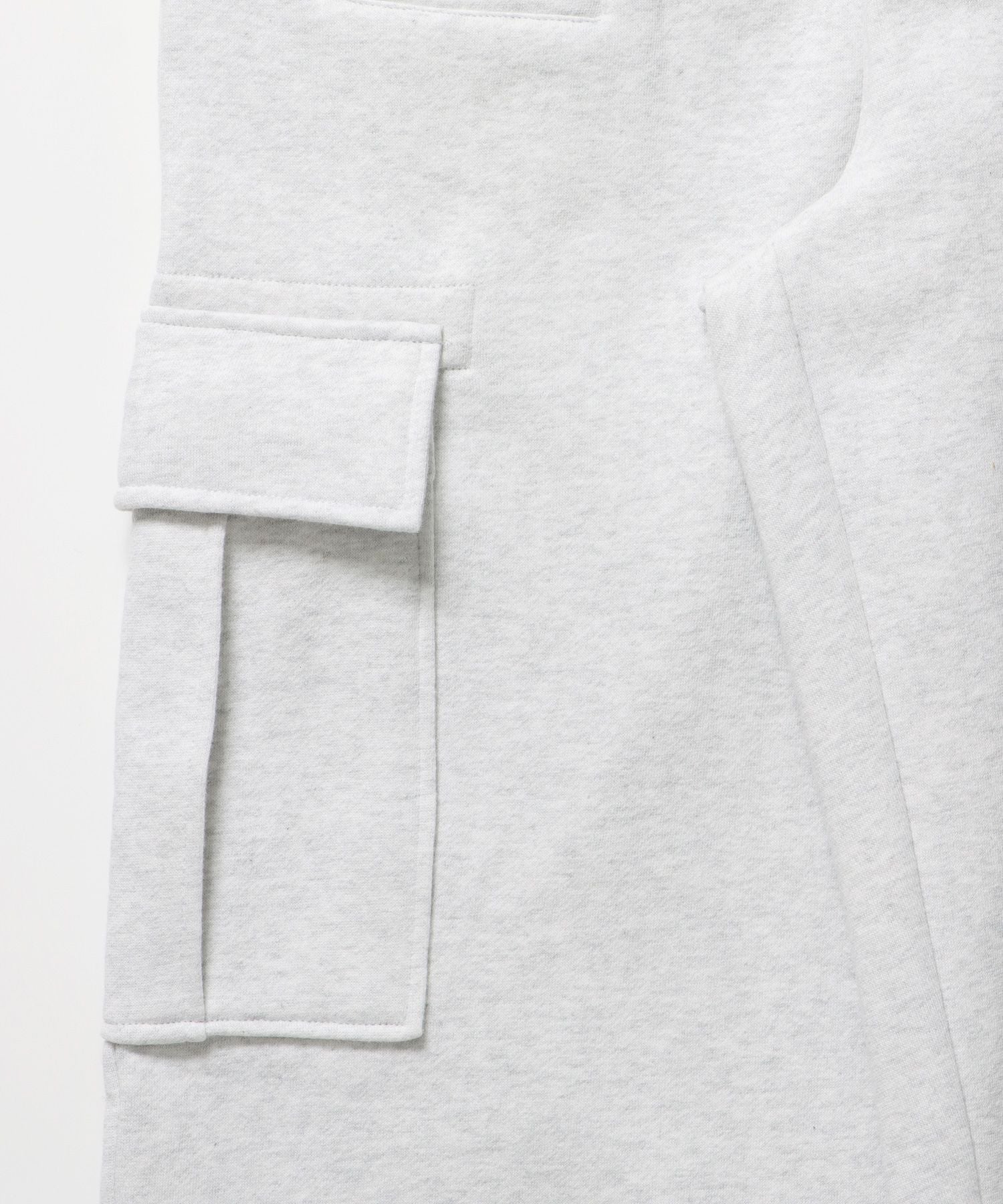 90s UTILITY CARGO SWEAT PANTS / ロゴ 刺繍 カーゴ ポケット スウェット パンツ ドローコード ワイドシルエット セットアップ アイボリー ≪SET UP着用可能≫