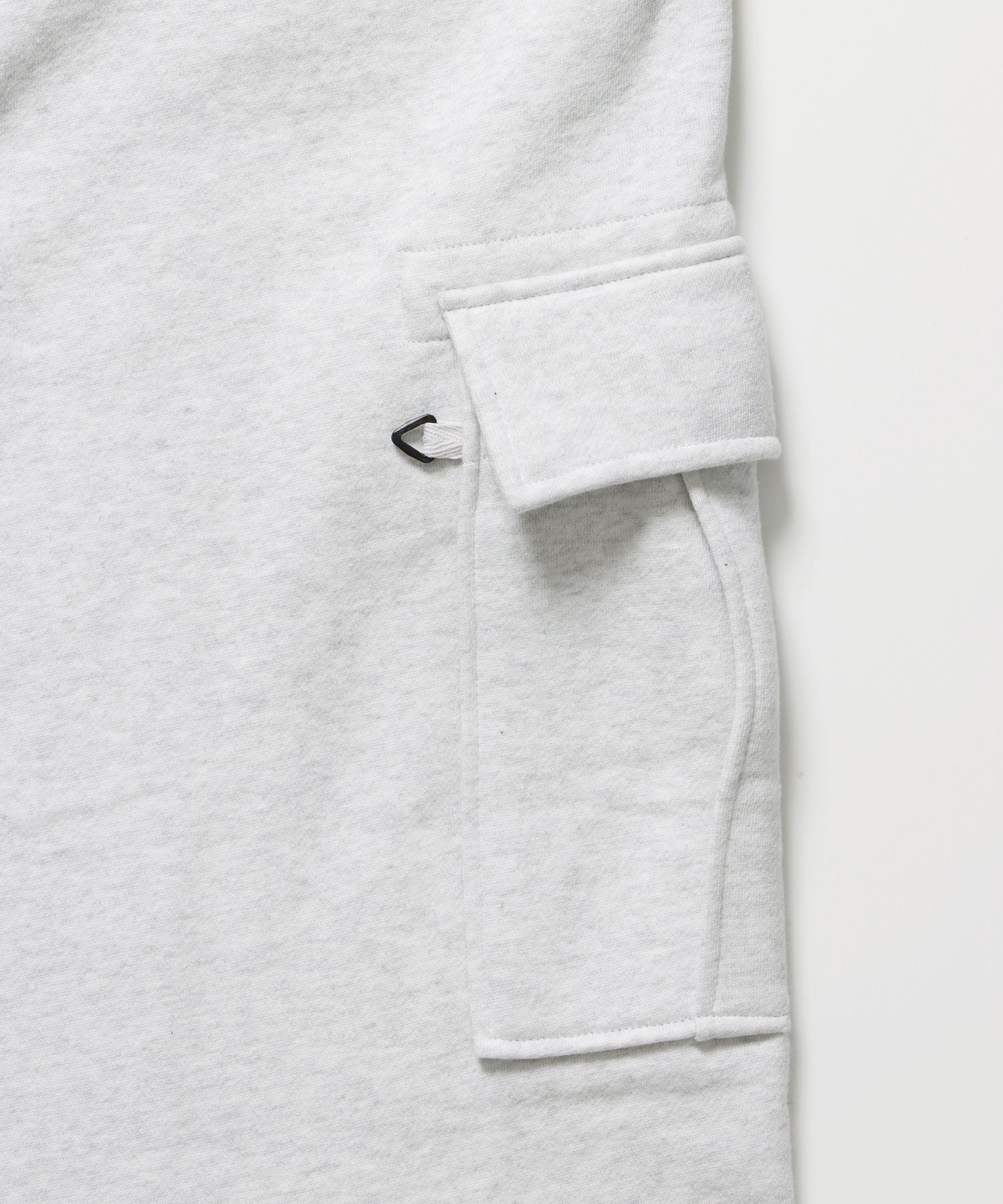 90s UTILITY CARGO SWEAT PANTS / ロゴ 刺繍 カーゴ ポケット スウェット パンツ ドローコード ワイドシルエット セットアップ アイボリー ≪SET UP着用可能≫