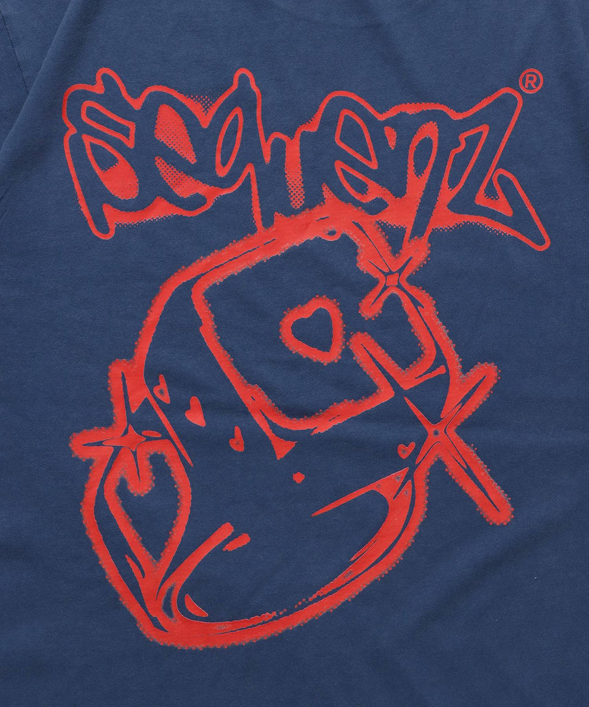PRECIOUS FADE S/S TEE / 温感プリント 半袖Tシャツ クルーネック ブランドロゴ ハードバイオ ダークネイビー