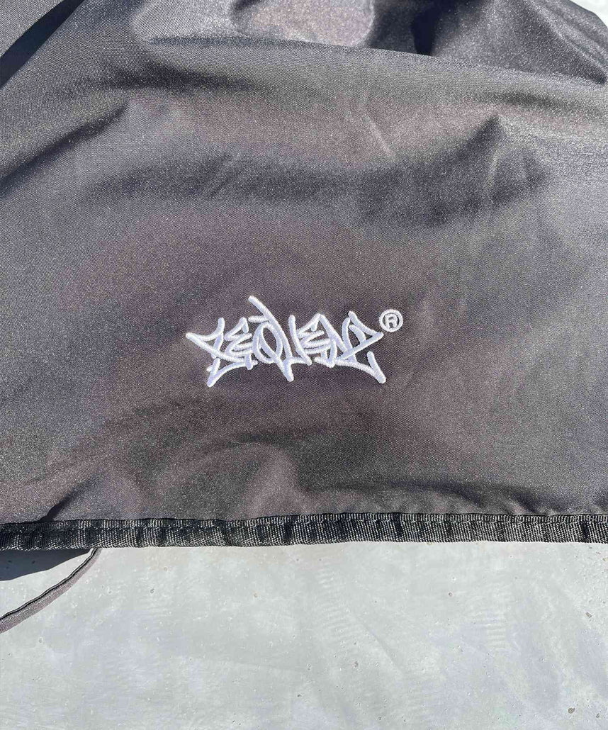 2 FACE STRING KNAPSACK / リバーシブル テック ナップサック ブランドロゴ ブラック