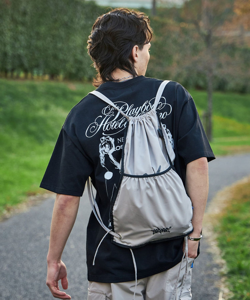 リバーシブルストリートナップサック / 2 FACE STRING KNAPSACK サンドベージュ