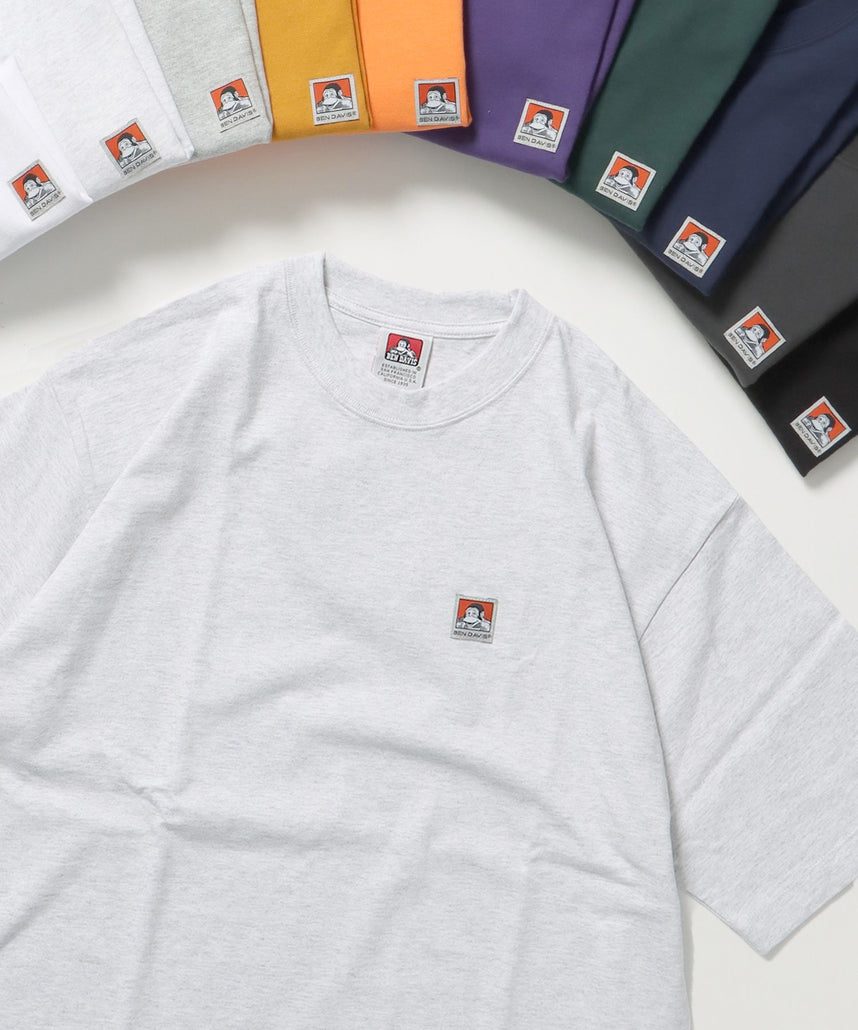 【BEN DAVIS(ベンデイビス)】BEN'S LABEL BIG T / 10色展開 クルーネック ピスポケット ブランドタグ 定番 無地 半袖Tシャツ ゴリラ オフホワイト