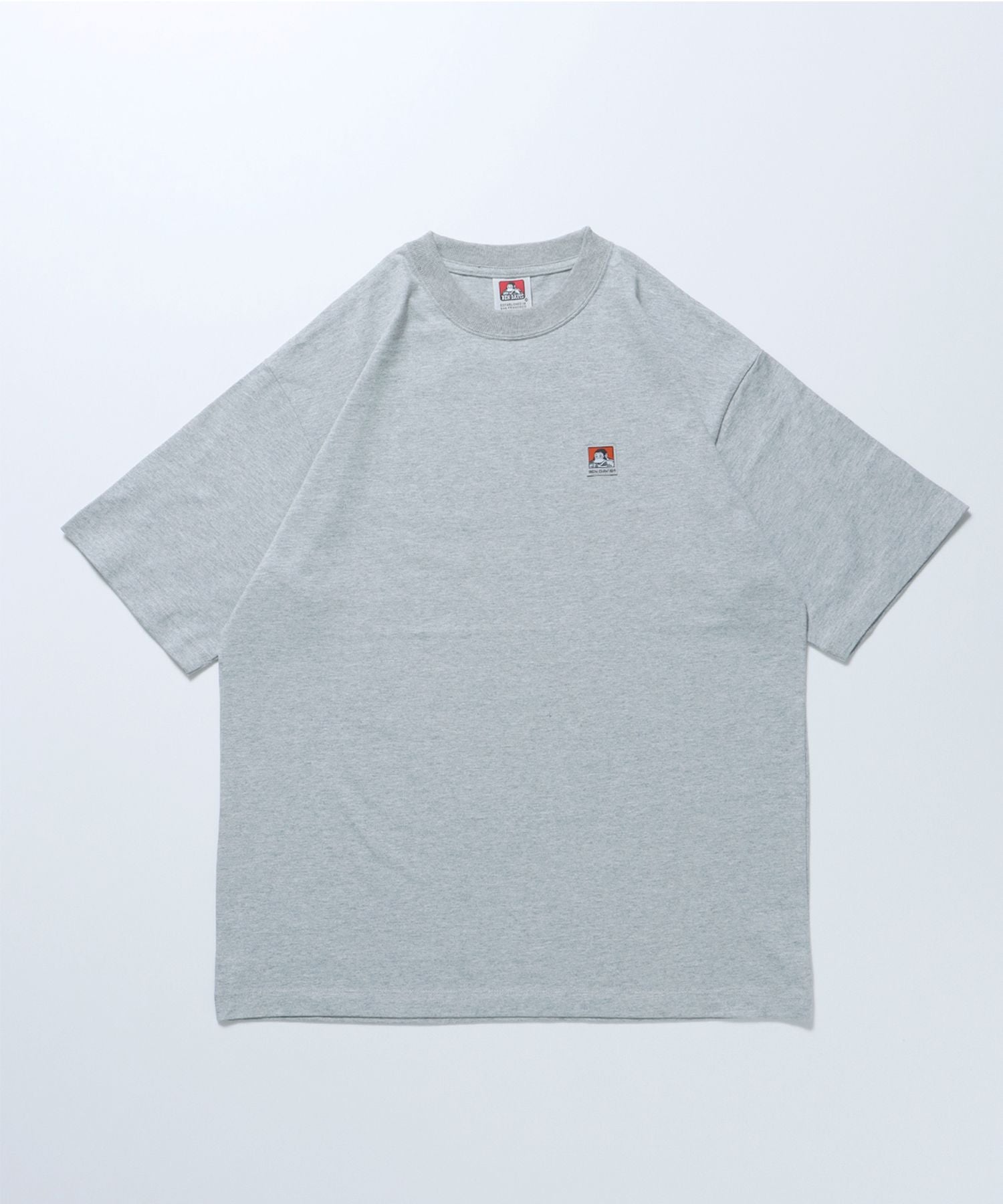 【BEN DAVIS(ベンデイビス)】BEN'S LABEL BIG T / 10色展開 クルーネック ピスポケット ブランドタグ 定番 無地 半袖Tシャツ ゴリラ グレー