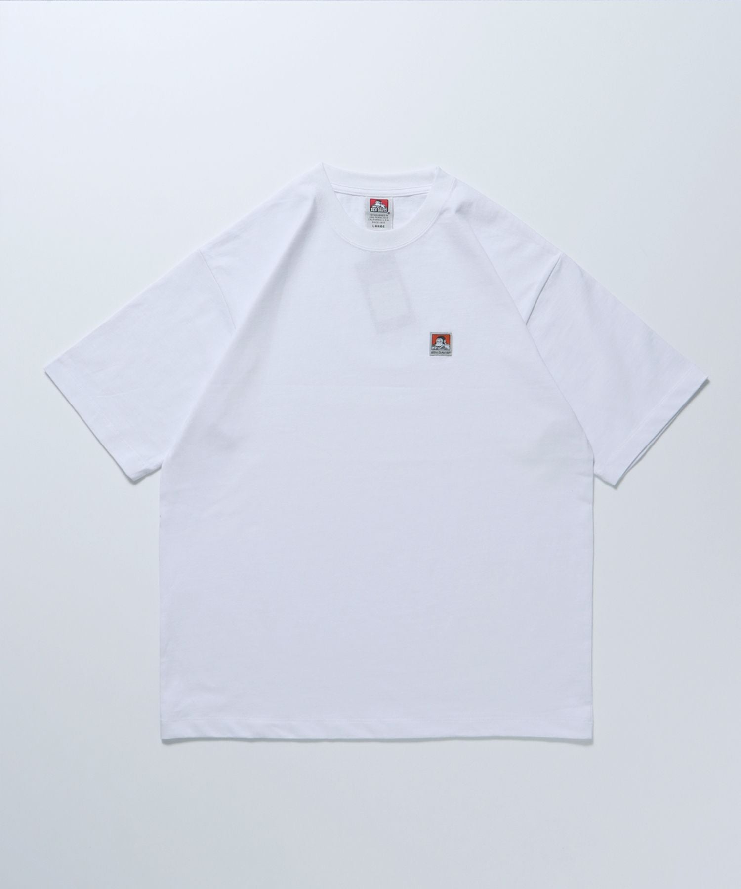 【BEN DAVIS(ベンデイビス)】BEN'S LABEL BIG T / 10色展開 クルーネック ピスポケット ブランドタグ 定番 無地 半袖Tシャツ ゴリラ ホワイト