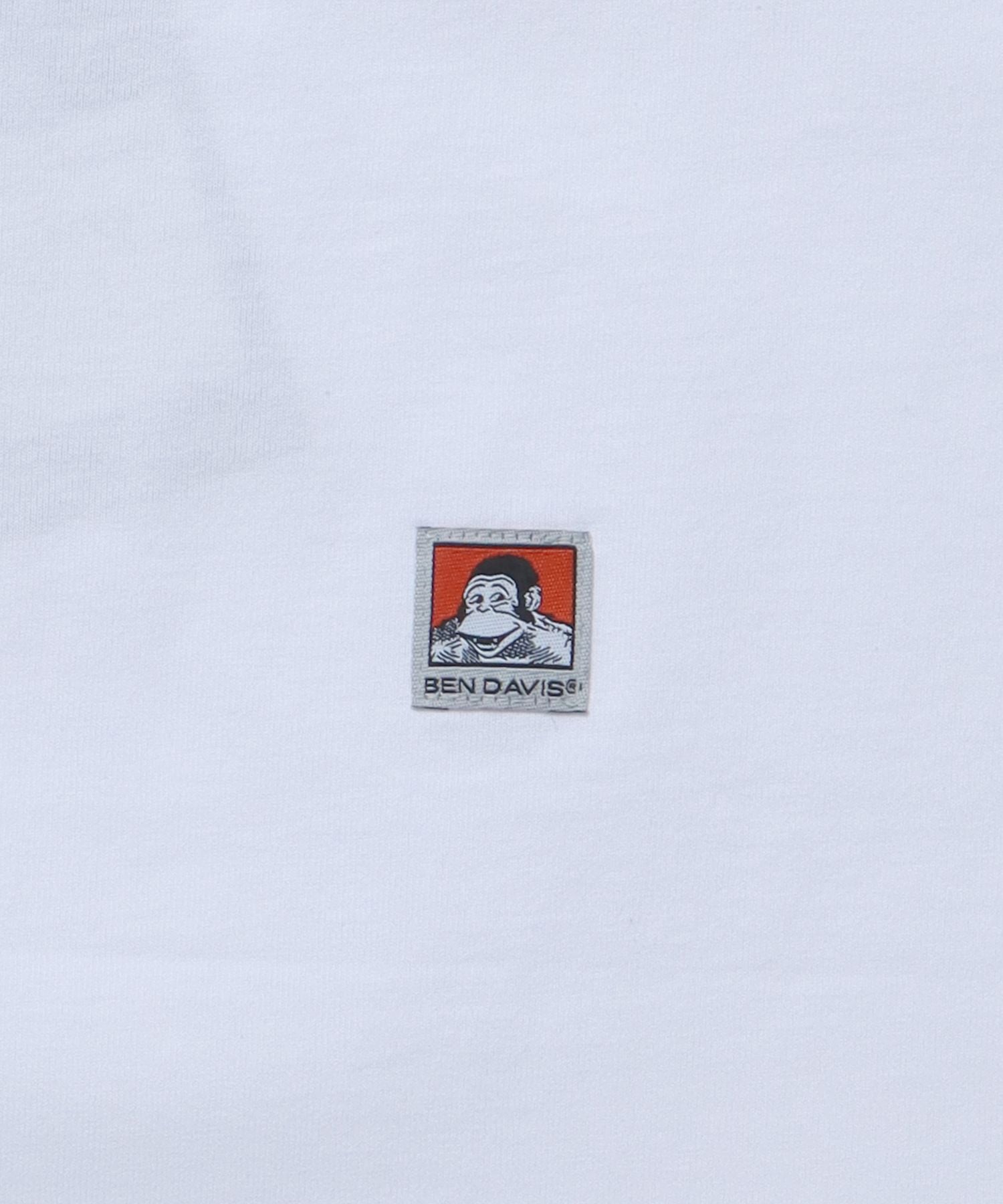 BEN'S LABEL BIG T / 10色展開 クルーネック ピスポケット ブランドタグ 定番 無地 半袖Tシャツ ゴリラ ホワイト