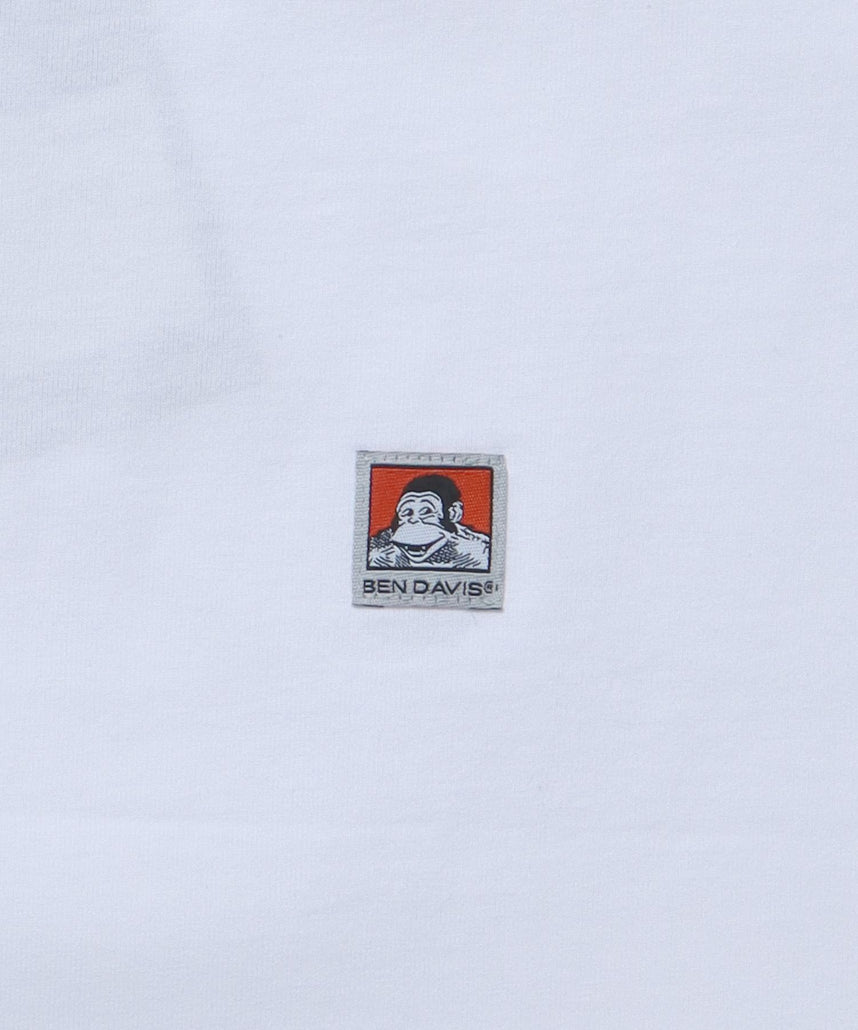 BEN'S LABEL BIG T / 10色展開 クルーネック ピスポケット ブランドタグ 定番 無地 半袖Tシャツ ゴリラ ホワイト