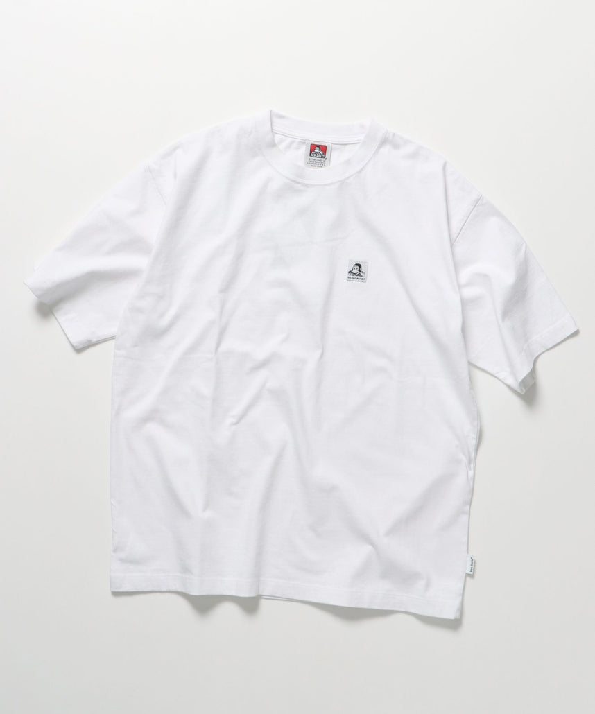 【BEN DAVIS(ベンデイビス)】WASHED LABEL BIG TEE / 6色展開 フェード 古着風 クルーネック ピスポケット ブランドタグ 定番 無地 半袖Tシャツ ゴリラ ホワイト