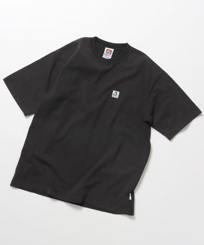 WASHED LABEL BIG TEE / 6色展開 フェード 古着風 クルーネック ブランドタグ 定番 無地 半袖Tシャツ ゴリラ ブラック