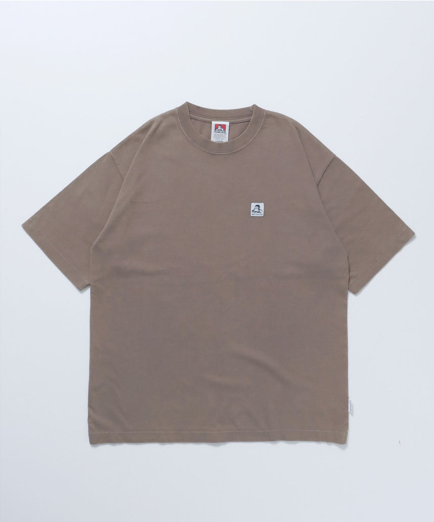 【BEN DAVIS(ベンデイビス)】WASHED LABEL BIG TEE / 6色展開 フェード 古着風 クルーネック ピスポケット ブランドタグ 定番 無地 半袖Tシャツ ゴリラ ベージュ