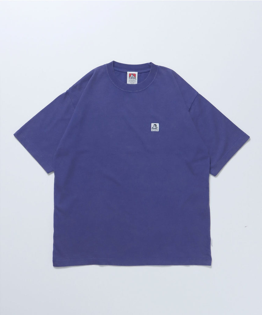 【BEN DAVIS(ベンデイビス)】WASHED LABEL BIG TEE / 6色展開 フェード 古着風 クルーネック ピスポケット ブランドタグ 定番 無地 半袖Tシャツ ゴリラ ブルー