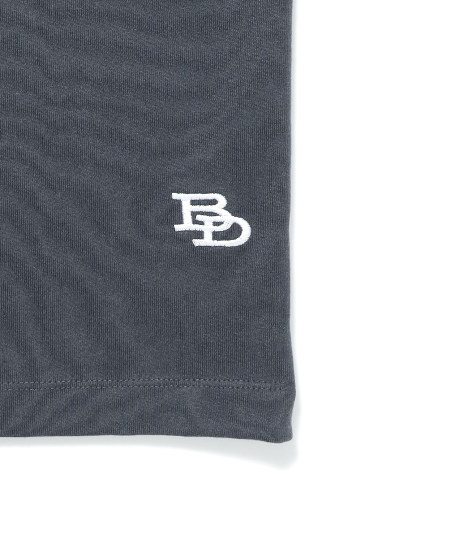 CIRCLE BEN‘S TEE / サークルロゴ Tシャツ 刺繍 半袖 シンプルロゴ チャコール