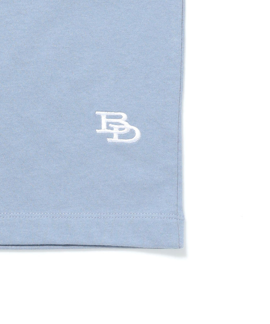 CIRCLE BEN‘S TEE / サークルロゴ Tシャツ 刺繍 半袖 シンプルロゴ ブルーグレー