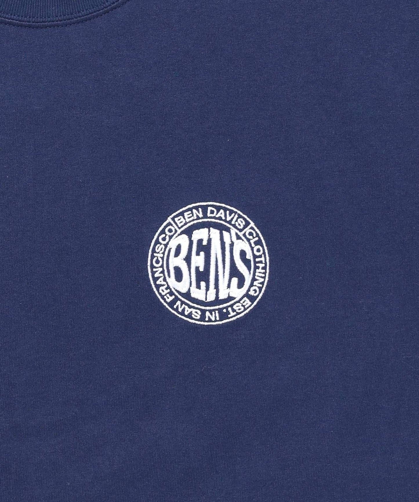 CIRCLE BEN‘S TEE / サークルロゴ Tシャツ 刺繍 半袖 シンプルロゴ ダークネイビー